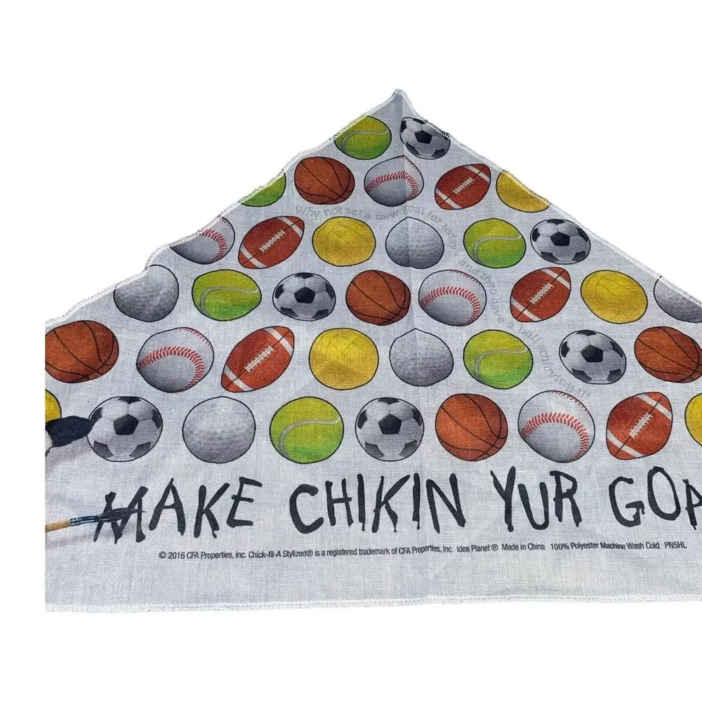Chick-fil-A Dog Bandana Pup Pet 2016 Make Chikin Yur Goal Soccer Fast Food 26